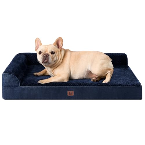 Orthopedic Dog Bed Medium Size (Navy Blue / 30.0"L x 20.0"W x 6"Th)