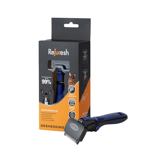 Deshedding Dog Brush for Short (blue / Small)