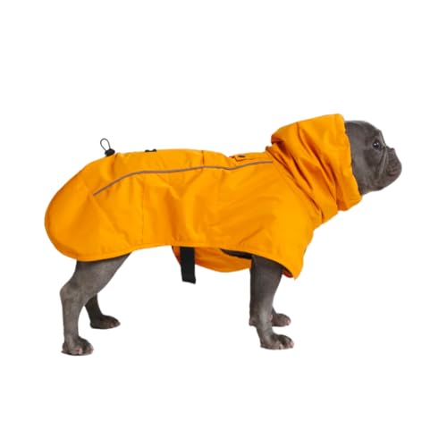 Dog Raincoat Waterproof Rain Jacket w (01 - Mustard Yellow / X-Large)