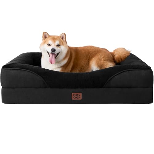 Orthopedic Dog Bed for Large Dog (Black / 36x27x7)