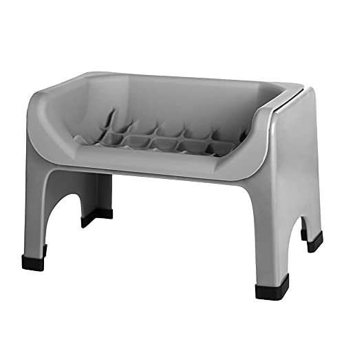 Elevated Slow Feeder Dog Bowls (Grey)