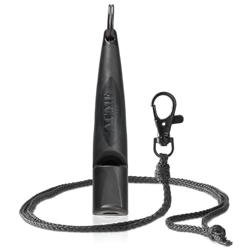 Alpha 210.5 Professional Dog Training Whistle with Enhanced Ergonomic Grip. BPA (Black)
