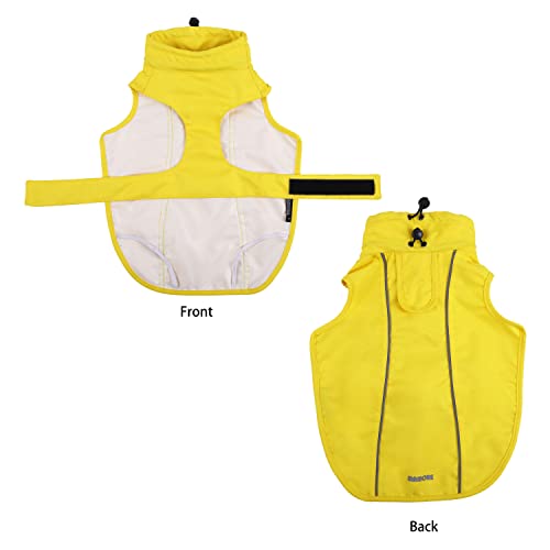 Adjustable Waterproof Dog Raincoat for Dogs (Yellow / Medium(13-22lb))