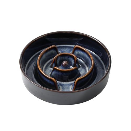 Ceramic Slow Feeder Dog Bowls (1 x Starry Sky - A / M- 7.3inch / 1.2 Cups)