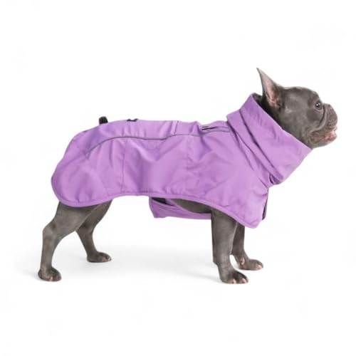 Dog Raincoat Waterproof Rain Jacket w (Purple / Large)