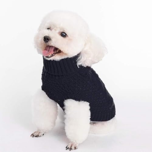 Turtleneck Dog Sweater (Small / Navy Blue)