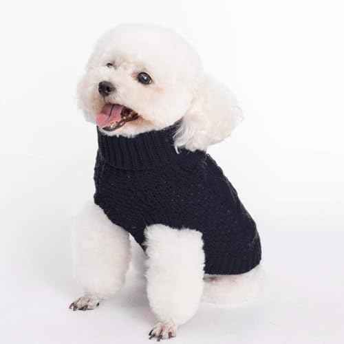 Turtleneck Dog Sweater (X-Small / Navy Blue)