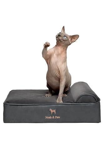 Small Dog Bed (Vegan Leather - Charcoal / Small)