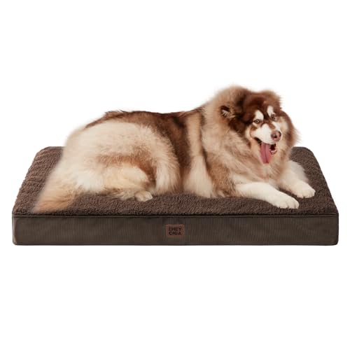 Orthopedic Dog Bed Large with Removable Washable Cover (50*36*4 inches / Brown)