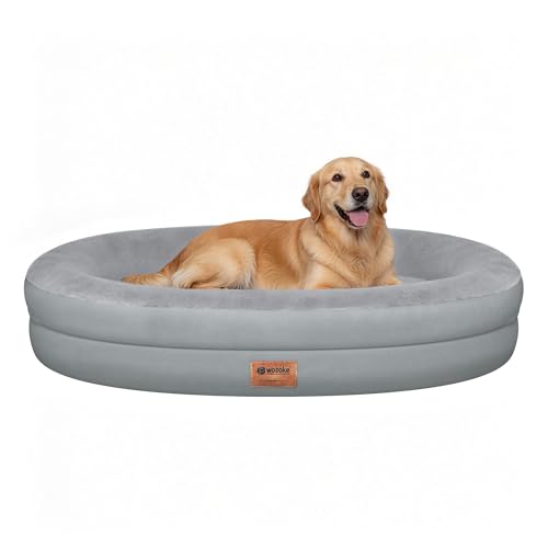 Waterproof Orthopedic Dog Bed for Large Dogs (Silver / 44"L x 32"W x 7.5"Th)