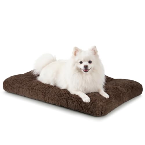 Dog Bed Crate Pad (23.0"L x 18.0"W x 3.0"Th / Brown)