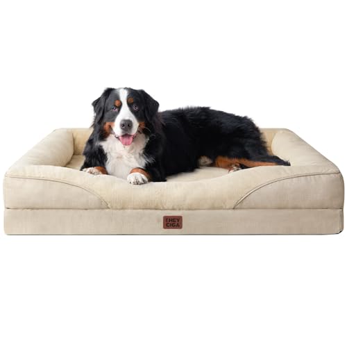 Orthopedic XXL Dog Bed for Large Dog (Beige / 52x41x8)