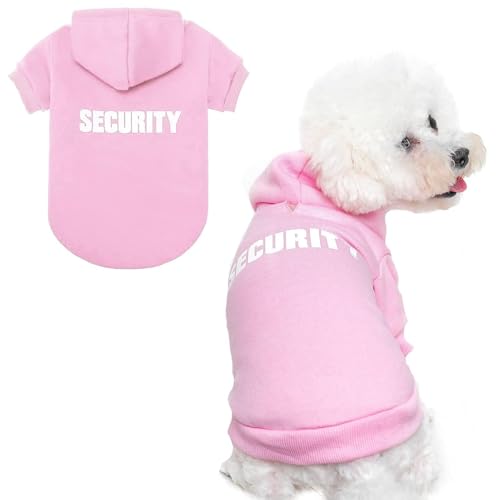 Security Dog Hoodie (#1 Pink(Security) / Small (All Breed Sizes))