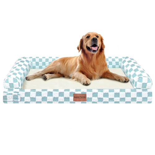 Orthopedic Dog Bed for X (Green Grid / 40.0"L x 32.0"W x 6.5"Th)