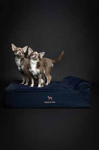 Dog Bed 28x23x7.5 Inch (Denim - Dark Blue / Medium)