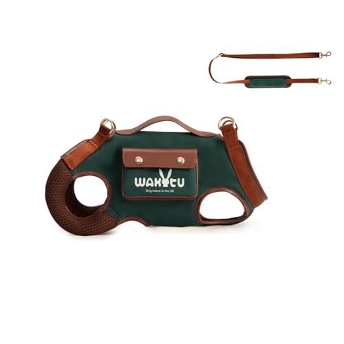 Dog Lift Harness Dog Carrier Sling for Small Dogs & Cats (Large(11-16 LBS) / 1.0 Green)