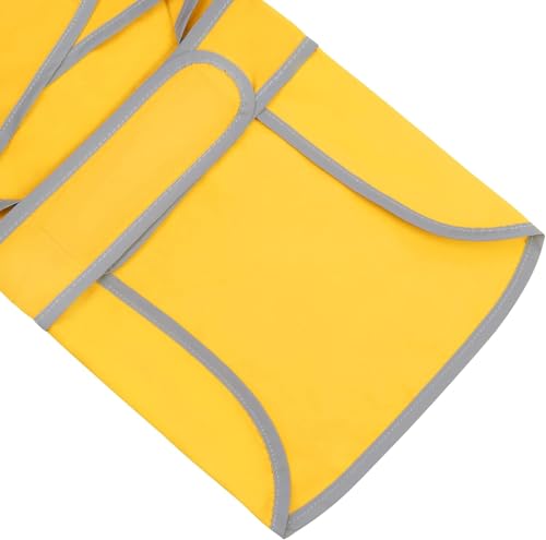 Dog Raincoat for Small Dogs Puppies Waterproof Jacket Hooded Rain Coats with Reflective Strips Leash Hole & Poncho Adjustable Fit (B.Yellow / X-Small)