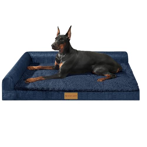 Orthopedic Large Dog Bed Washable Pet Sofa Bed 42X28 Navy Blue (Navy Blue / 42"L x 28"W x 3.5"Th)