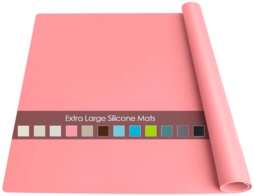 Extra Large Silicone Table Mat (03-pink / 23.6"L x 15.7"W)