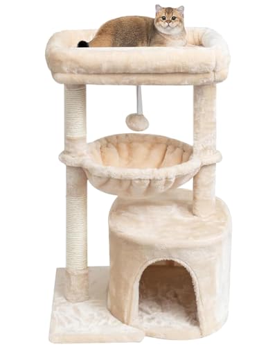 Small Cat Tree for Indoor Cats (29.6" / Beige)