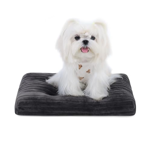 Washable Dog Crate Bed Kennel Mat for XX (Gray / 17.0"L x 11.0"W x 2.5"Th)
