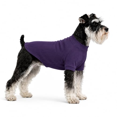 Ribbed Dog T Shirt Cotton Knitted Dog Sweaters for All Season Pet T (L (for Small Medium Dog) / Purple)