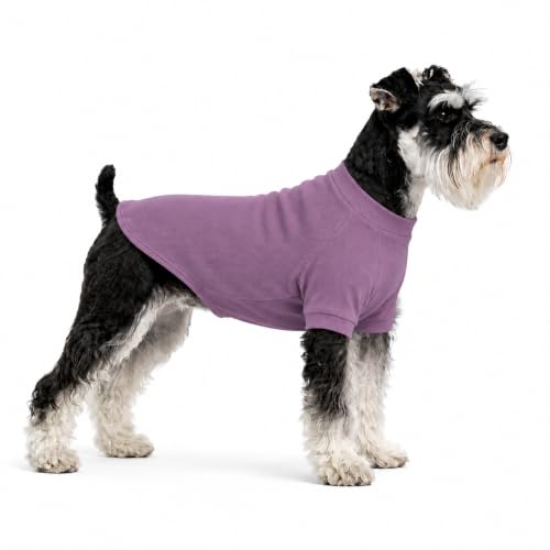 Ribbed Dog T Shirt Cotton Knitted Dog Sweaters for All Season Pet T (M (for Small Dog) / Taro purple)