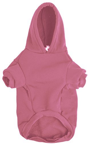 Dog Hoodie for Small Dogs (#2 Pink(Plain) / X-Small (All Breed Sizes))