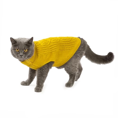 Cat Sweater Stretchy (Dark Yellow / X-Small)