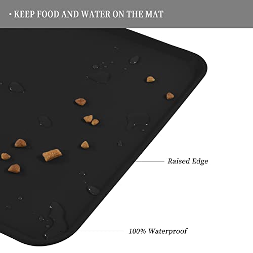 Silicone Pet Feeding Mat (Charcoal / 22" x 14")