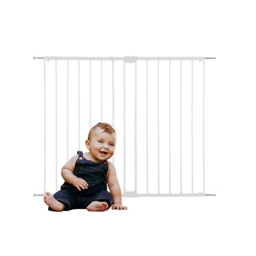 Toddleroo Easy Swing & Lock Baby Gate for Top of Stairs (White / 31" Tall)