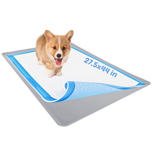 Reusable Silicone Dog Training Tray for 27.5” x 44” Pee Pads (Light Grey / 1 Pack)