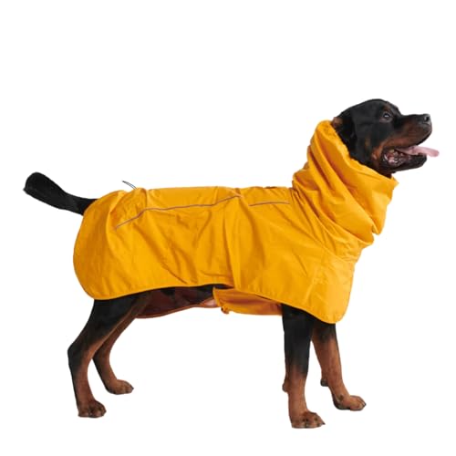 Dog Raincoat Waterproof Rain Jacket w (01 - Mustard Yellow / 4XL)