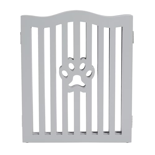 Pet Gate Wooden Free Grey Standing Dog Gate (Small Grey)