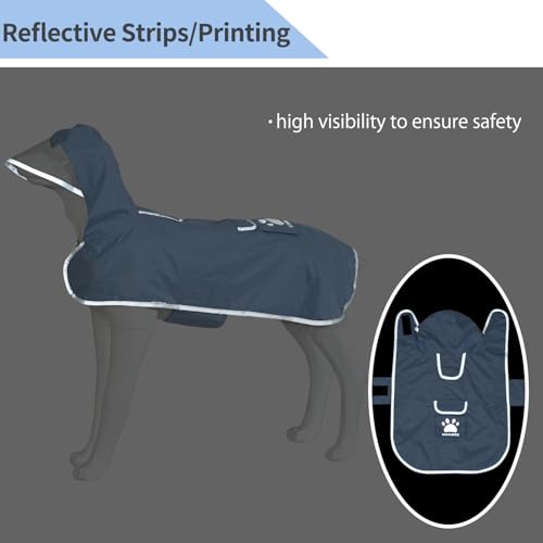 Dog Raincoat Reversible (Light Blue / X-Small(4-9lb))