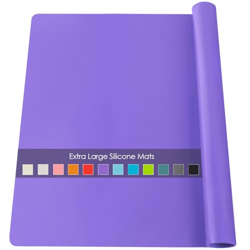 Extra Large Silicone Mats for Kitchen Counter (05-purple / 27.6"L x 15.7"W)