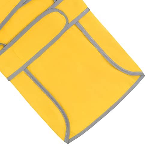 Clear Hooded Dog Raincoat Jacket Poncho with Dog Leash Hole Yellow S (Small / Yellow)
