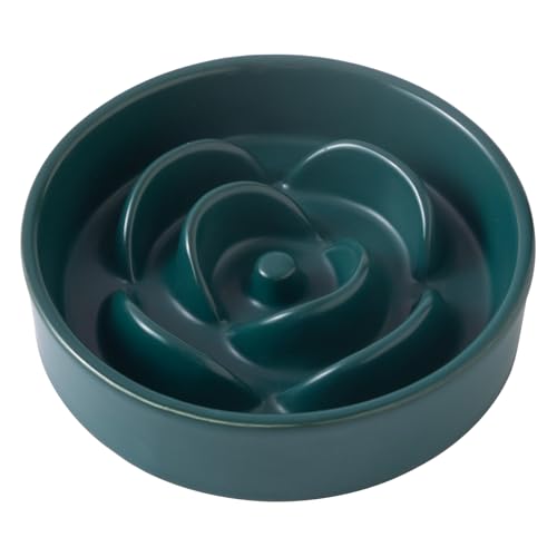 6'' Ceramic Slow Feeder Dog Bowls (6 inch / Green)
