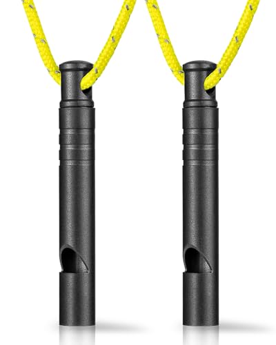 Titanium Emergency Whistle (Black-2PCS)