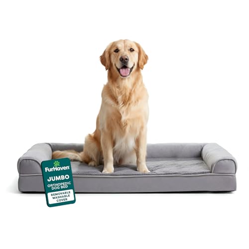 Orthopedic Dog Bed for Large Dogs w (Jumbo / Gray)