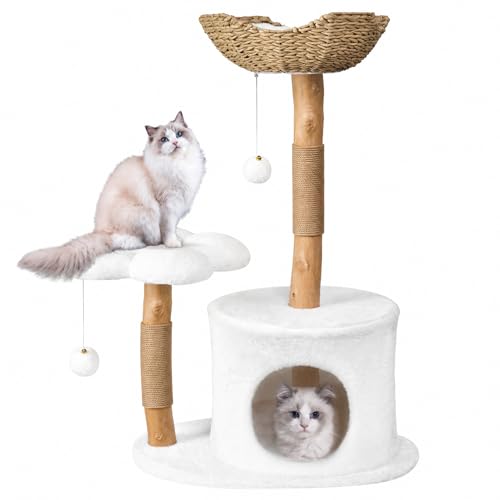 Modern Cat Tree (White / 36.6'')