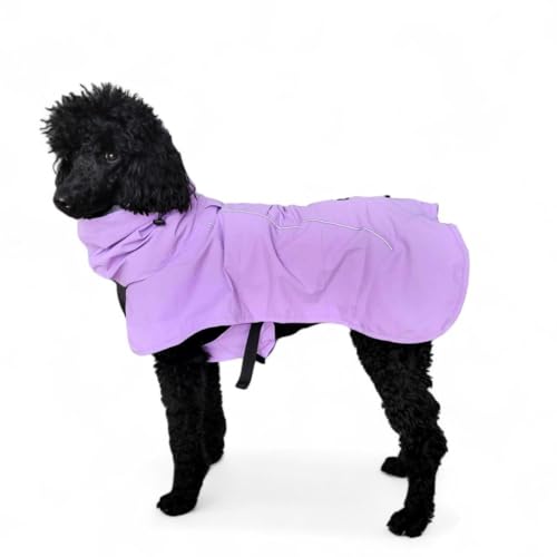 Dog Raincoat Waterproof Rain Jacket w (Purple / Medium)
