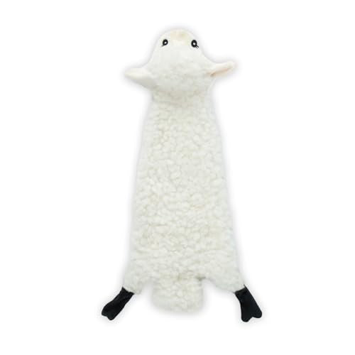 2-in-1 Stuffless Squeaky Dog Toy - Sheep, Small (Sheep / Small)