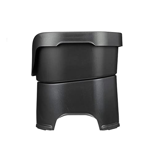 Neater Feeder Deluxe Mess Proof Dog Bowls Elevated for Large Dogs Over 40 lbs (Large with Standard Bowl / Midnight Black)