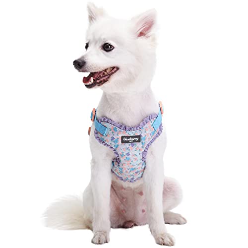 Soft & Comfy Made Well Lovely Floral No Pull Mesh Puppy Dog Harness Vest in Lavender ((14" - 16") Chest Girth (Pack of 1) / Lavender)