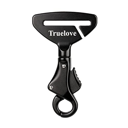 Truelove Lightweight Dog Car Seatbelt Safety Buckle Lock (Unisize / Black)