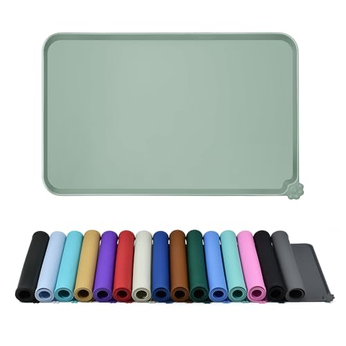 Silicone Pet Feeding Mat (Agate Green / 18.5" x 11.5")