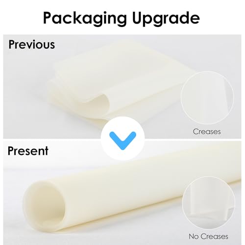 2 Pack Oversize Silicone Table Mats (04-translucent / 23.6"L x 15.7"W)