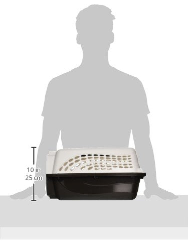 Two Door Plastic Pet Kennel for Small Dogs and Cats (Two-door / 19.4"L x 10.0"W x 12.8"H / WHITE)