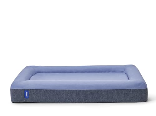Dog Bed Plush Memory Foam (Blue / Small)
